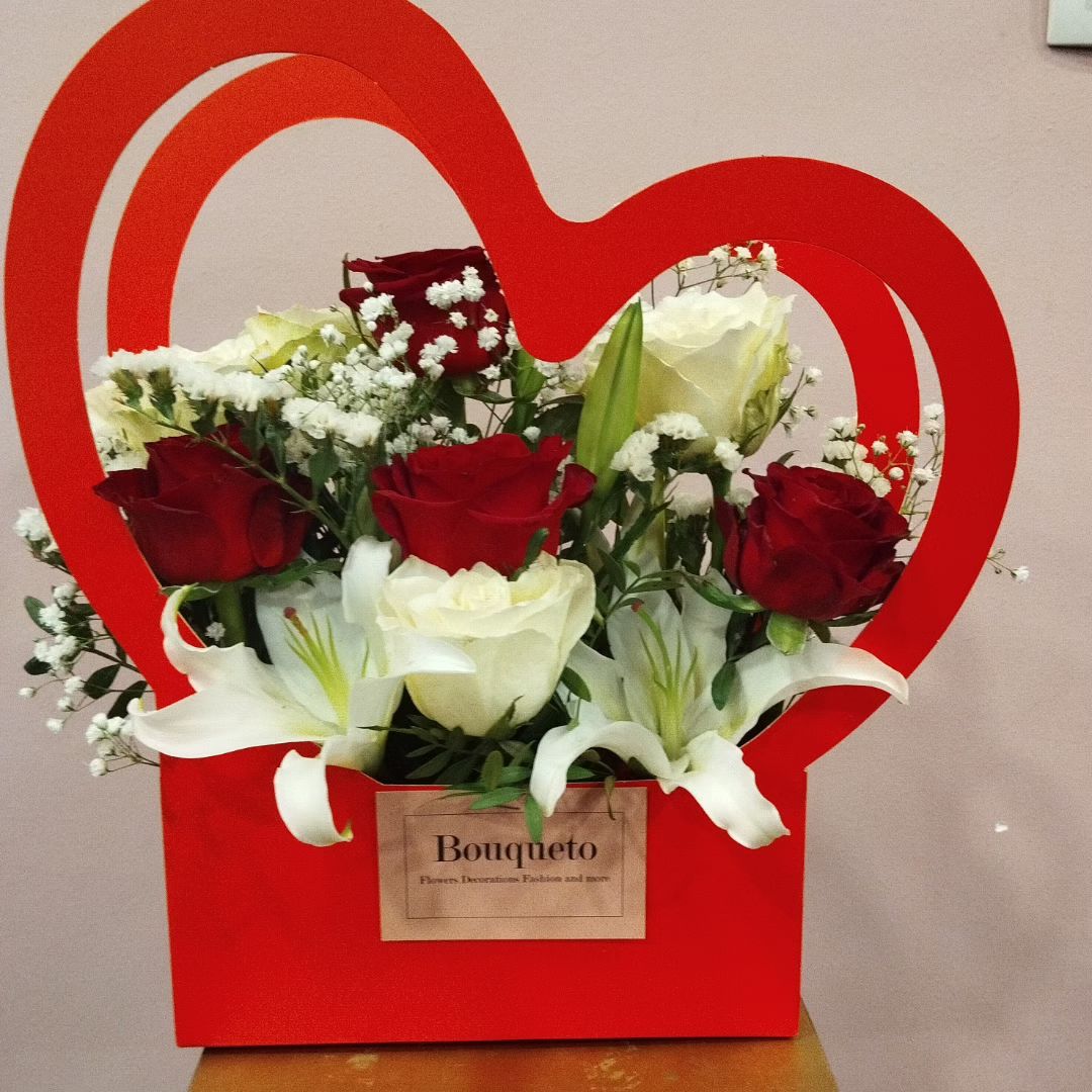 Heart Box Flowers
