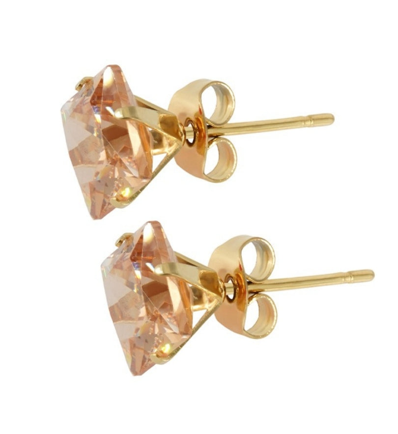 Σκουλαρίκια με διαμάντια Pin Cube