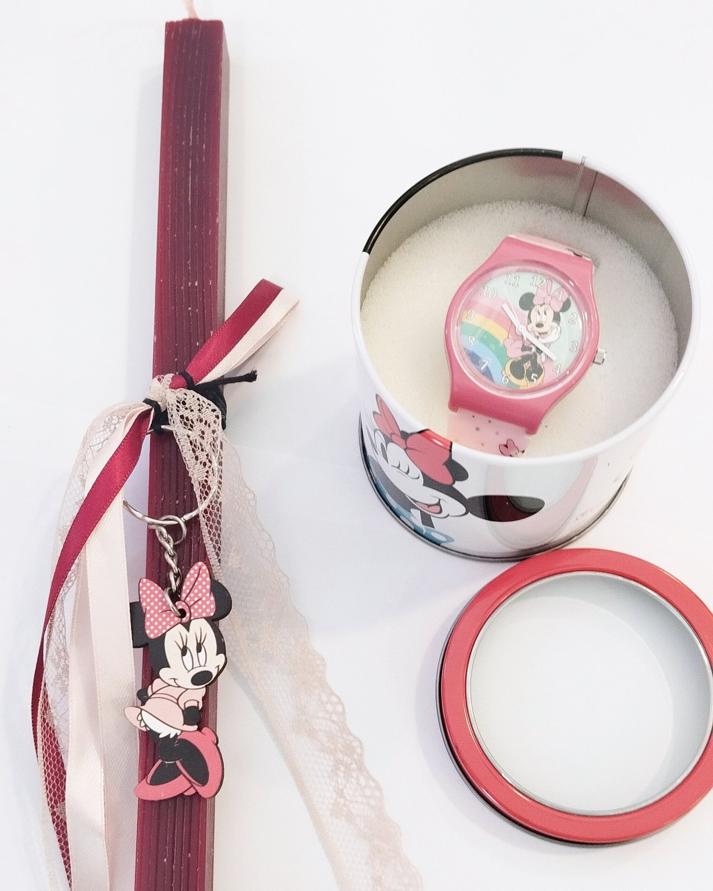 Πασχαλινή Αρωματική Λαμπάδα Μini Mouse & Ρολόι Mini Mouse