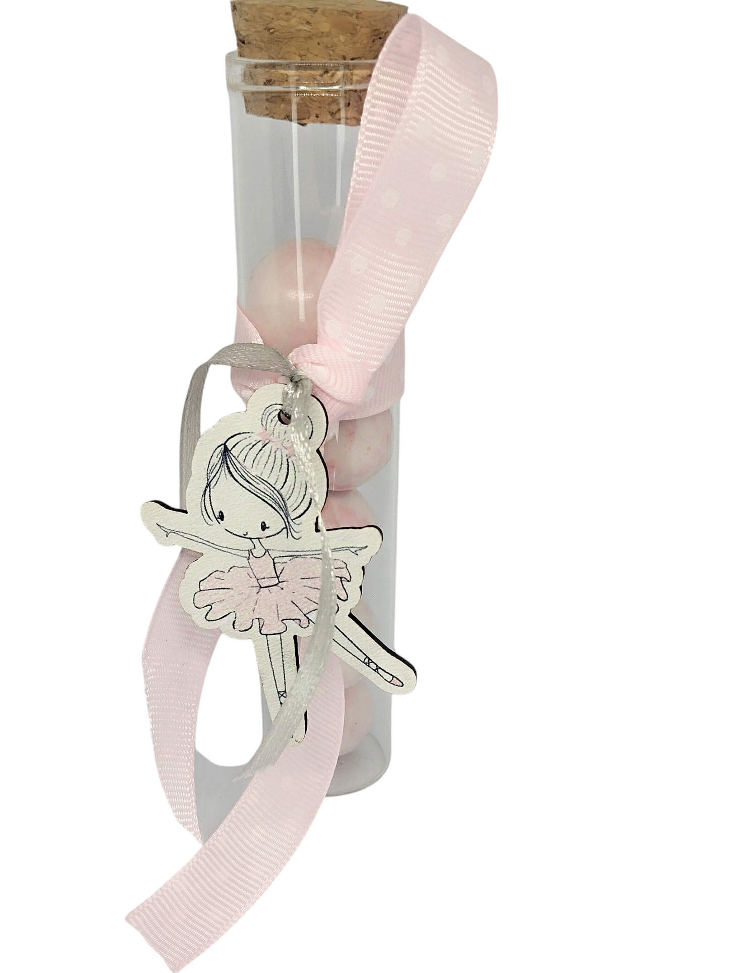 Μπομπονιέρα Μπαλαρίνα σε σωλήνα