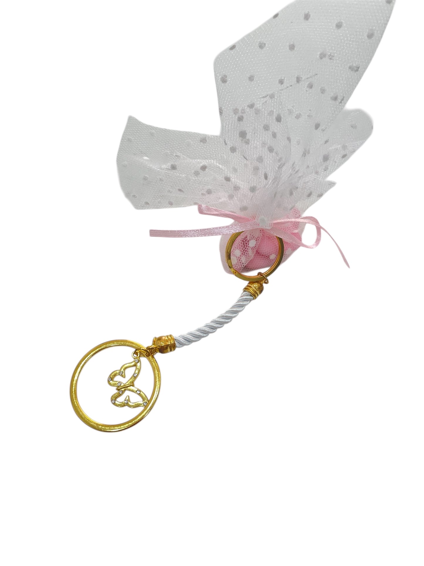 Μπομπονιέρα μπρελόκ πεταλούδα