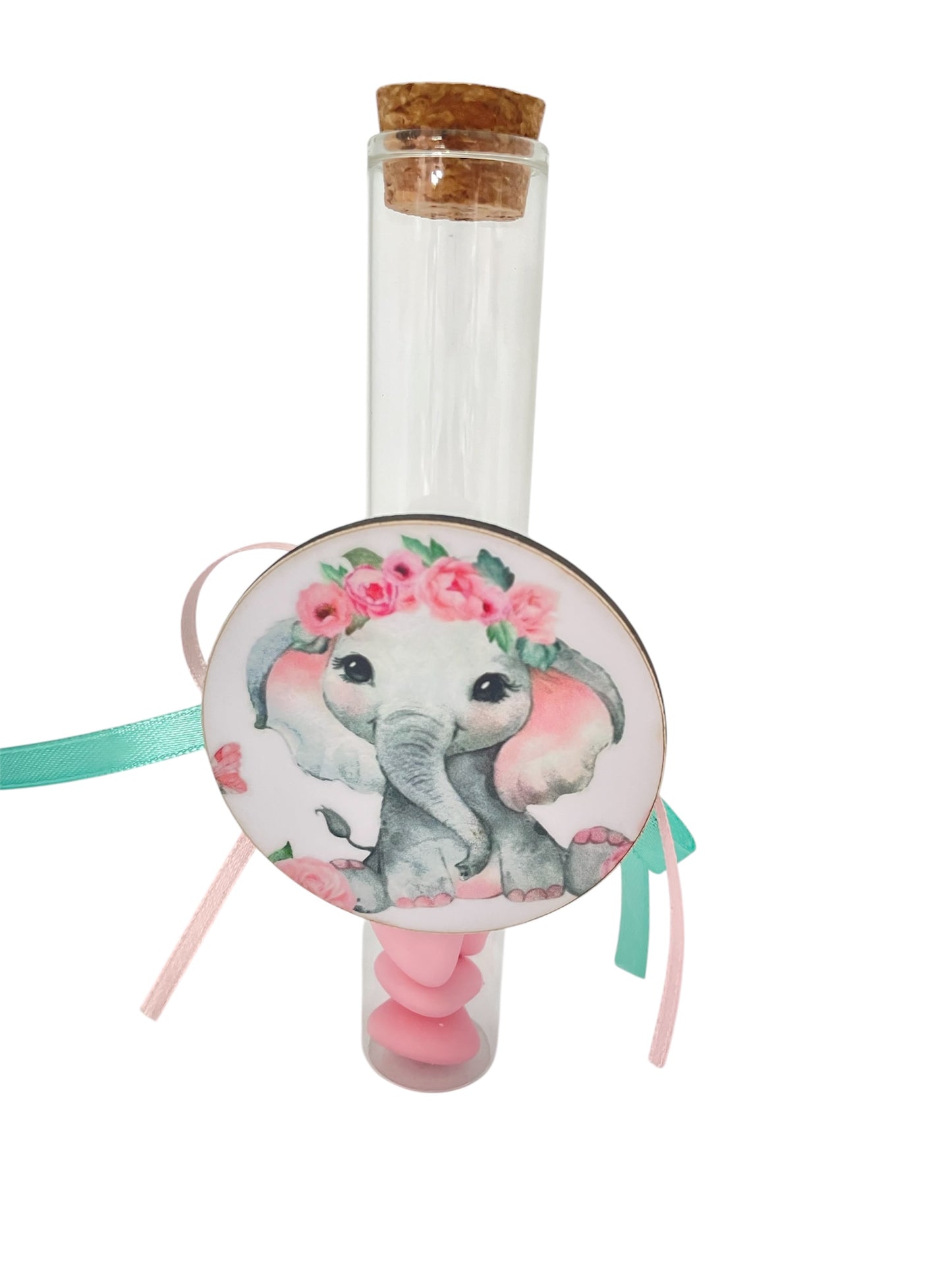 Μπομπονιέρα ελεφαντάκι σε σωλήνα
