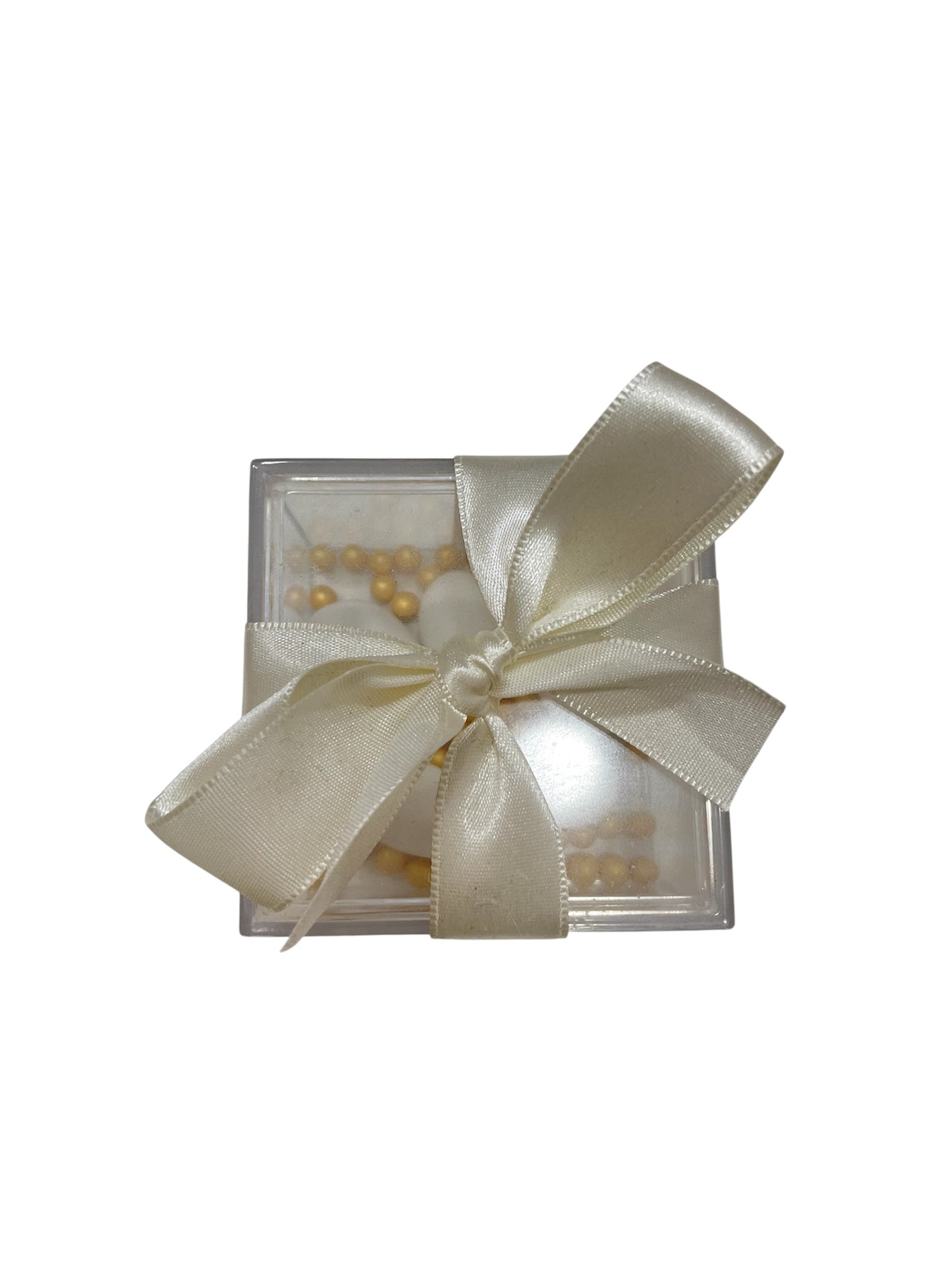 Μπομπονιέρα γάμου σε κουτάκι plexiglass