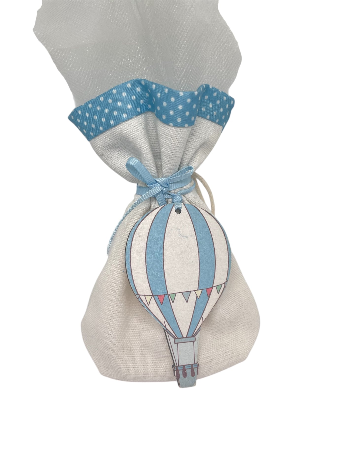 Μπομπονιέρα αερόστατο σε πουγκάκι