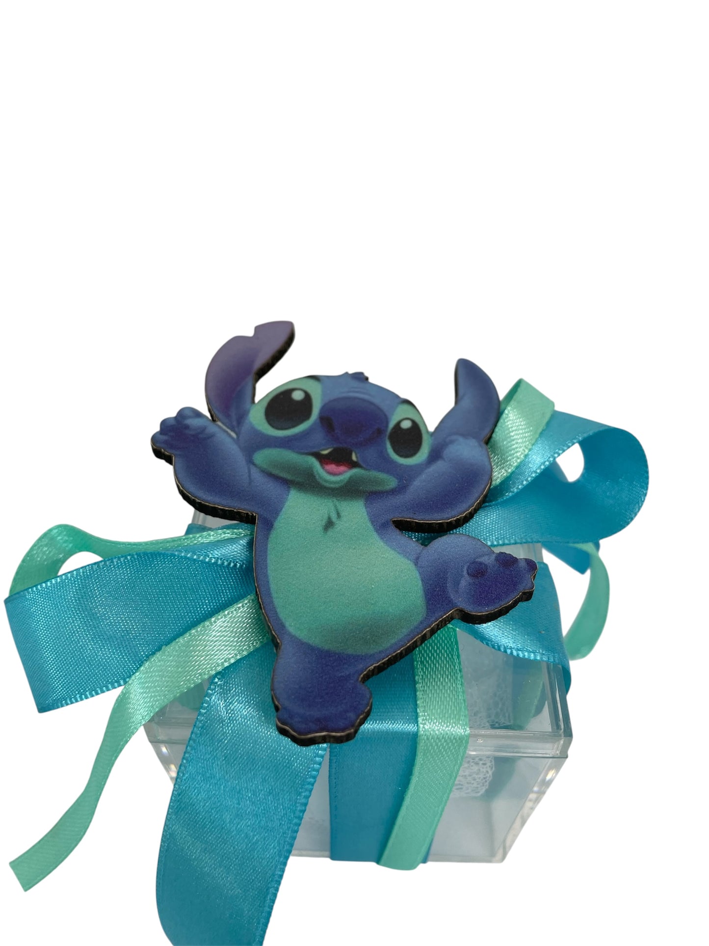 Μπομπονιέρα stitch σε κουτάκι plexiglass