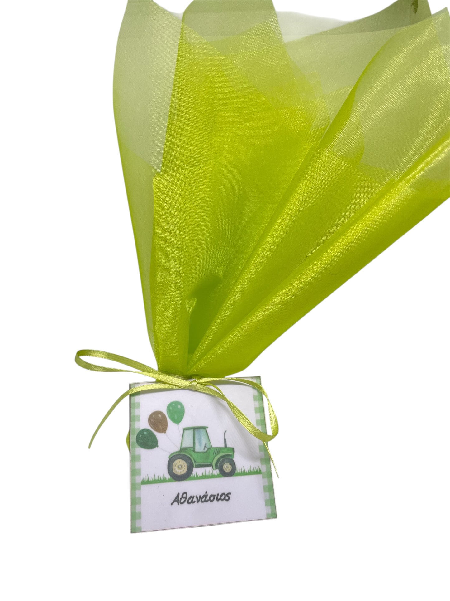 Μπομπονιέρα τρακτέρ τούλινη