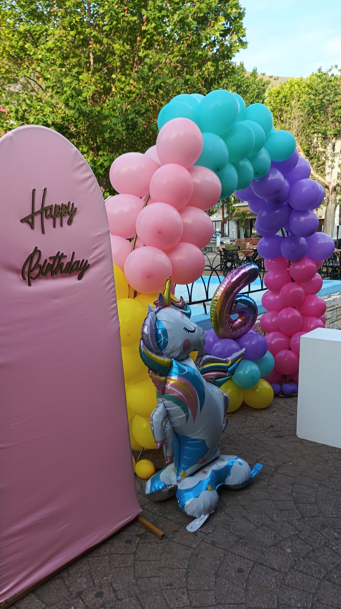 Στολισμός γενεθλίων με θέμα unicorn
