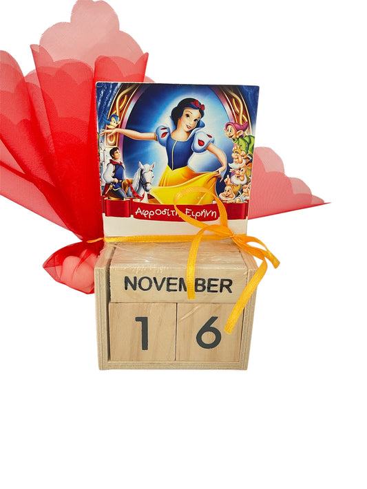 Μπομπονιέρα ημερολόγιο χιονάτη