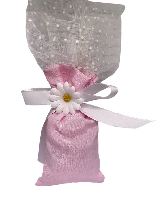 Μπομπονιέρα  μαργαρίτα σε πουγκάκι