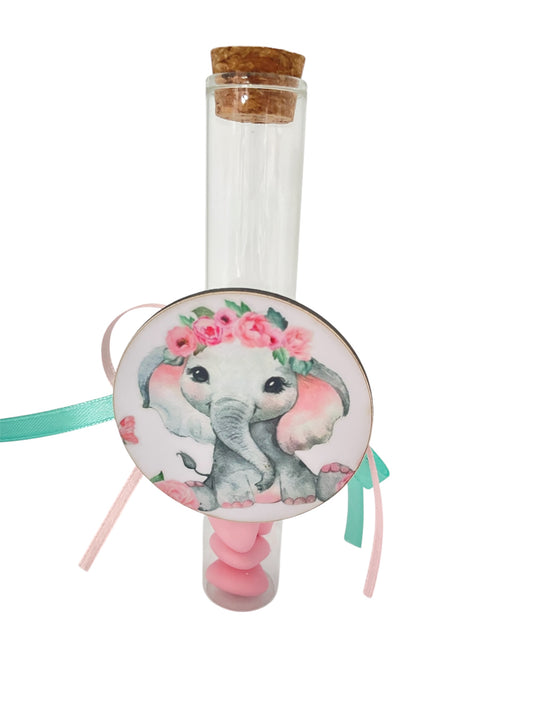 Μπομπονιέρα ελεφαντάκι σε σωλήνα