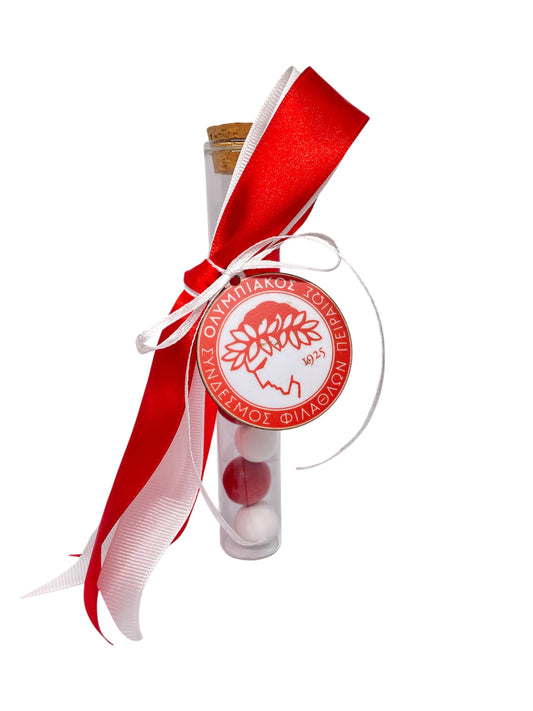 Μπομπονιέρα ολυμπακός σε σωλήνα