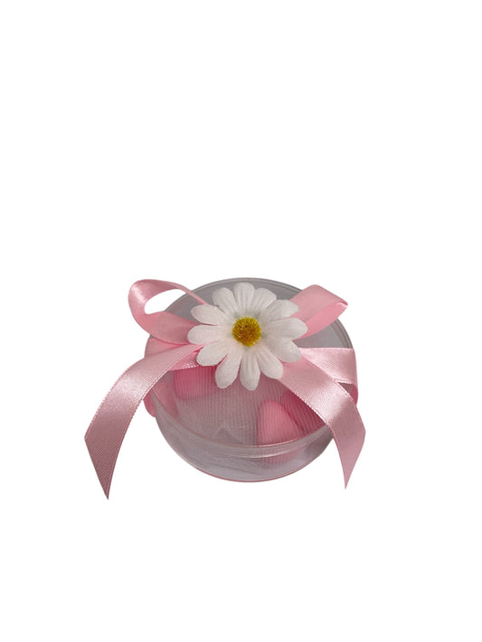 Μπομπονιέρα μαργαρίτα σε κουτάκι plexiglass