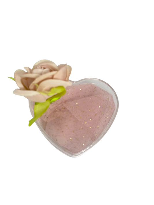 Μπομπονιέρα λουλούδι σε κουτάκι plexiglass