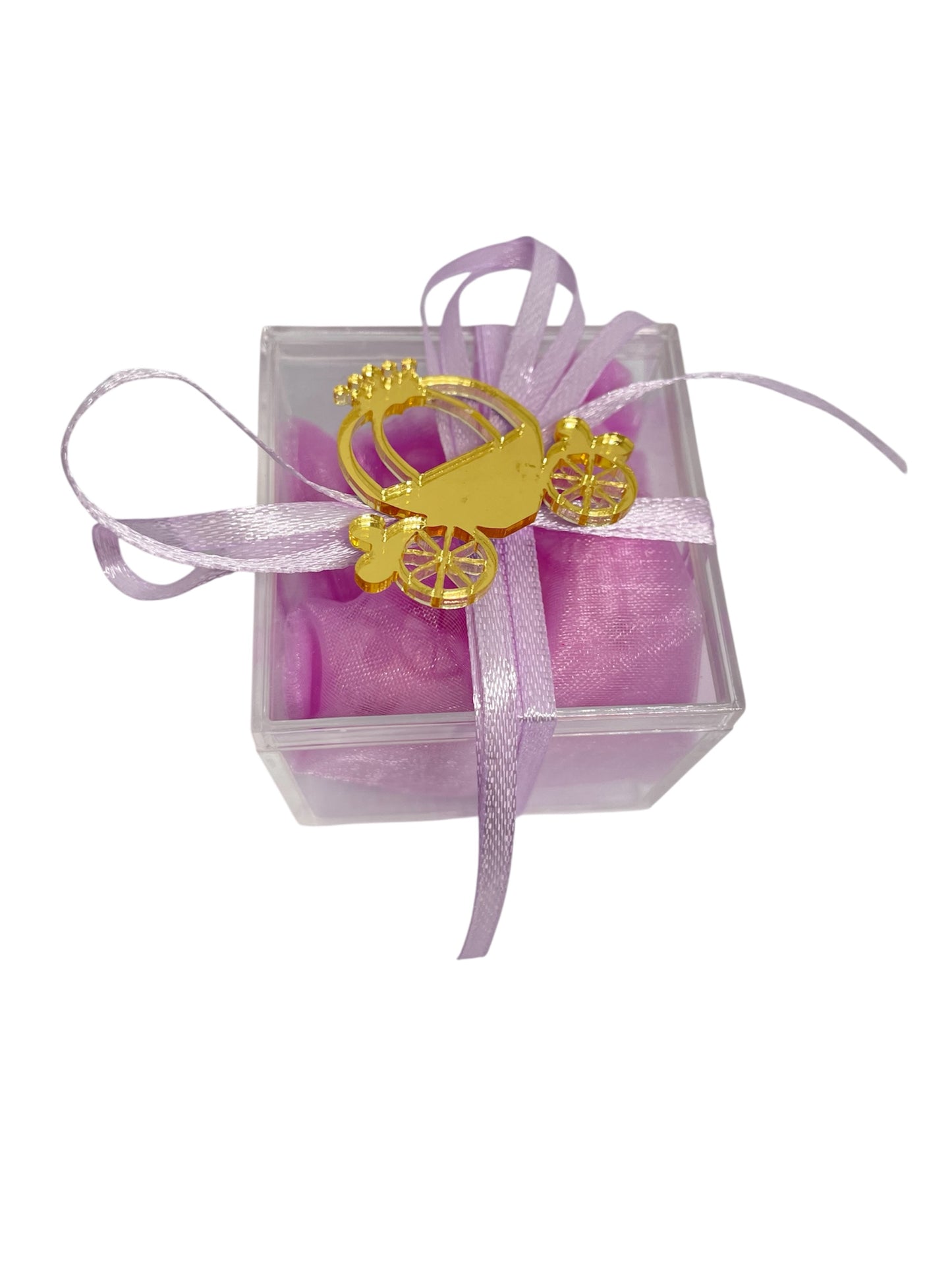 Μπομπονιέρα άμαξα σε κουτάκι plexiglass