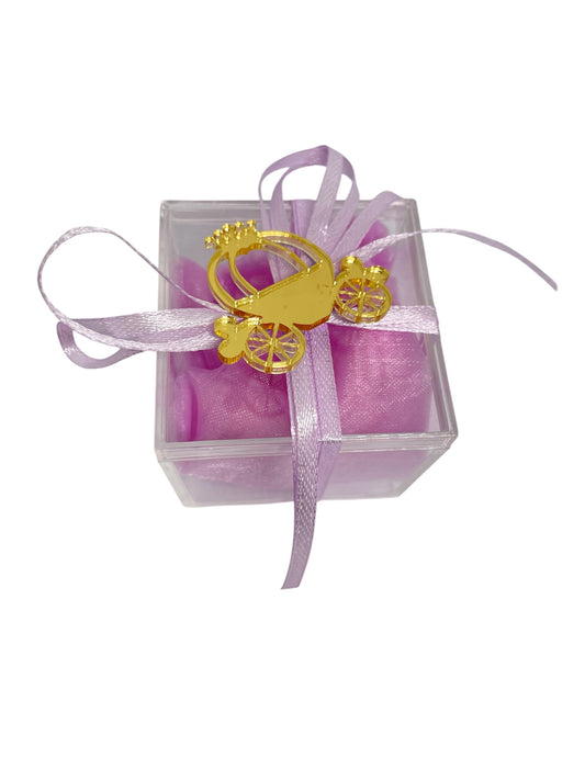 Μπομπονιέρα άμαξα σε κουτάκι plexiglass