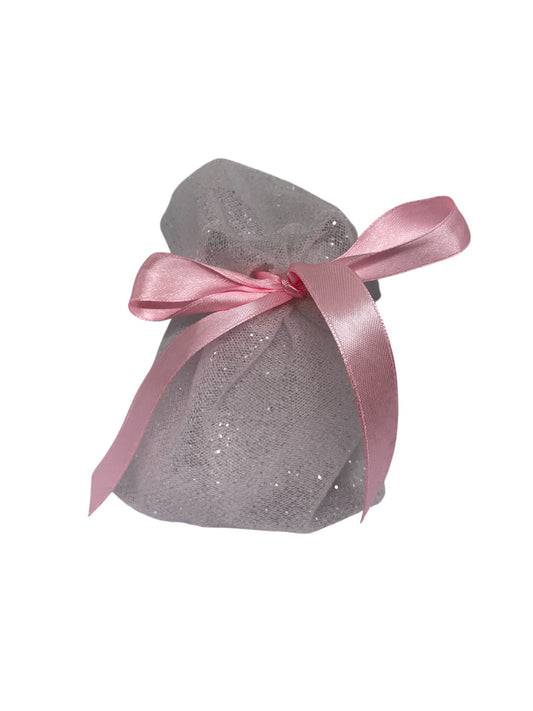 Μπομπονιέρα σε πουγκάκι με glitter