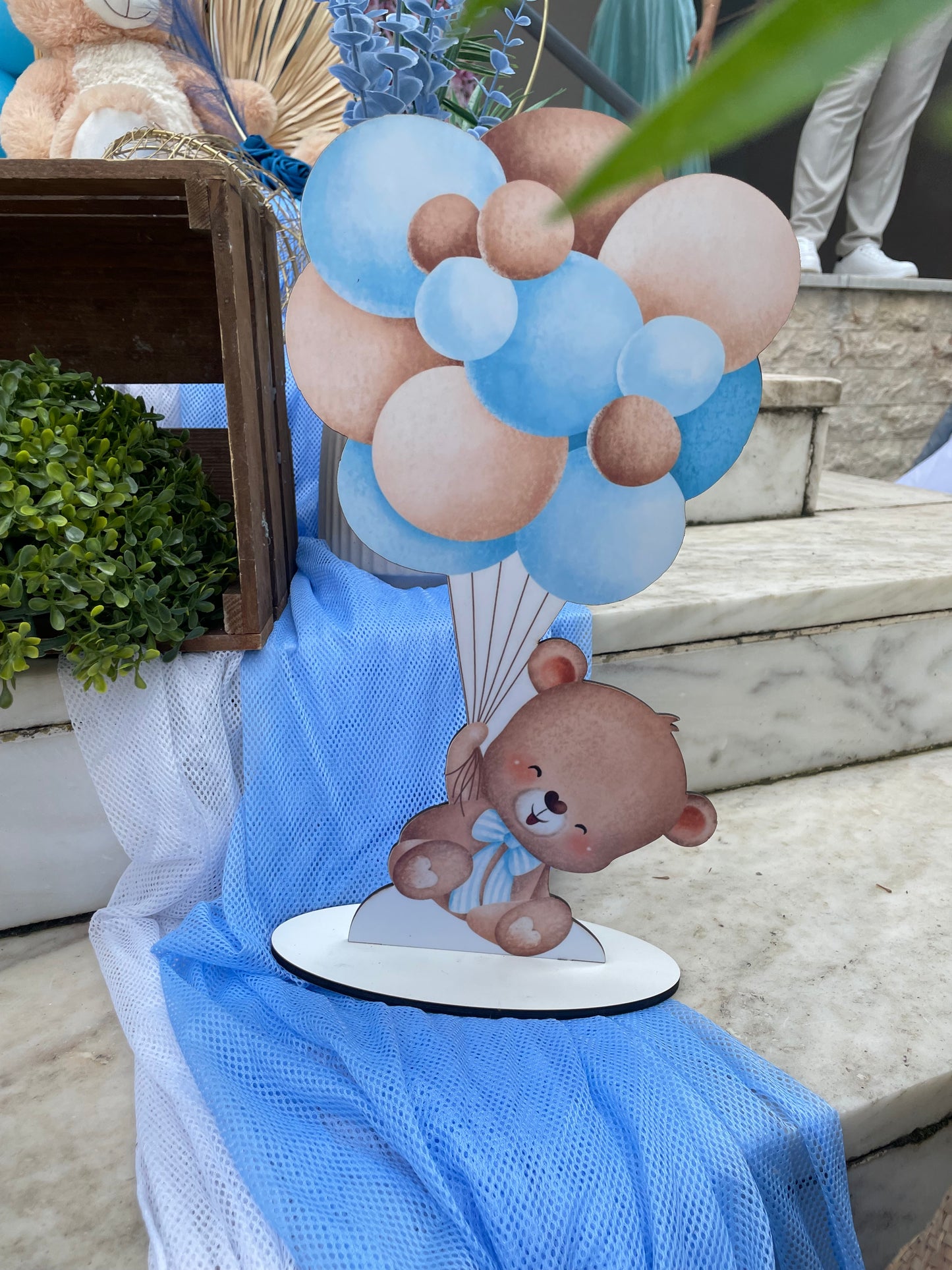 Βάπτιση με θέμα αρκουδάκι με μπαλόνια