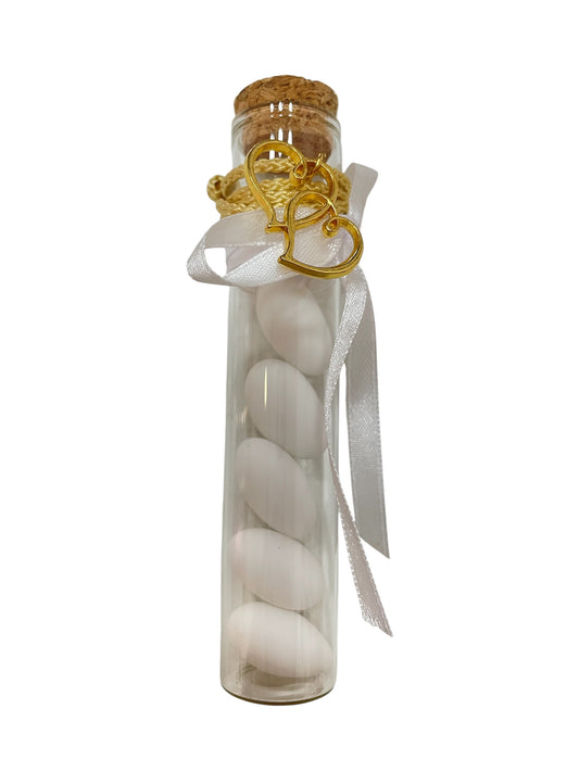 Μπομπονιέρα σωλήνα με καρδιές