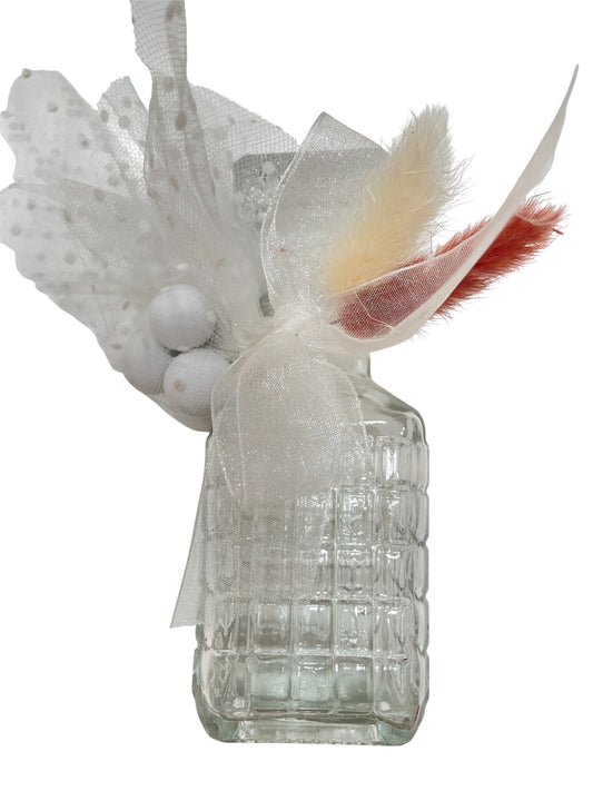 Μπομπονιέρα βαζάκι  με pampas