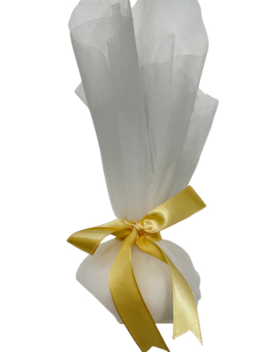 Μπομπονιέρα Γάμου Τούλινη Κλασική με σατέν κορδέλα