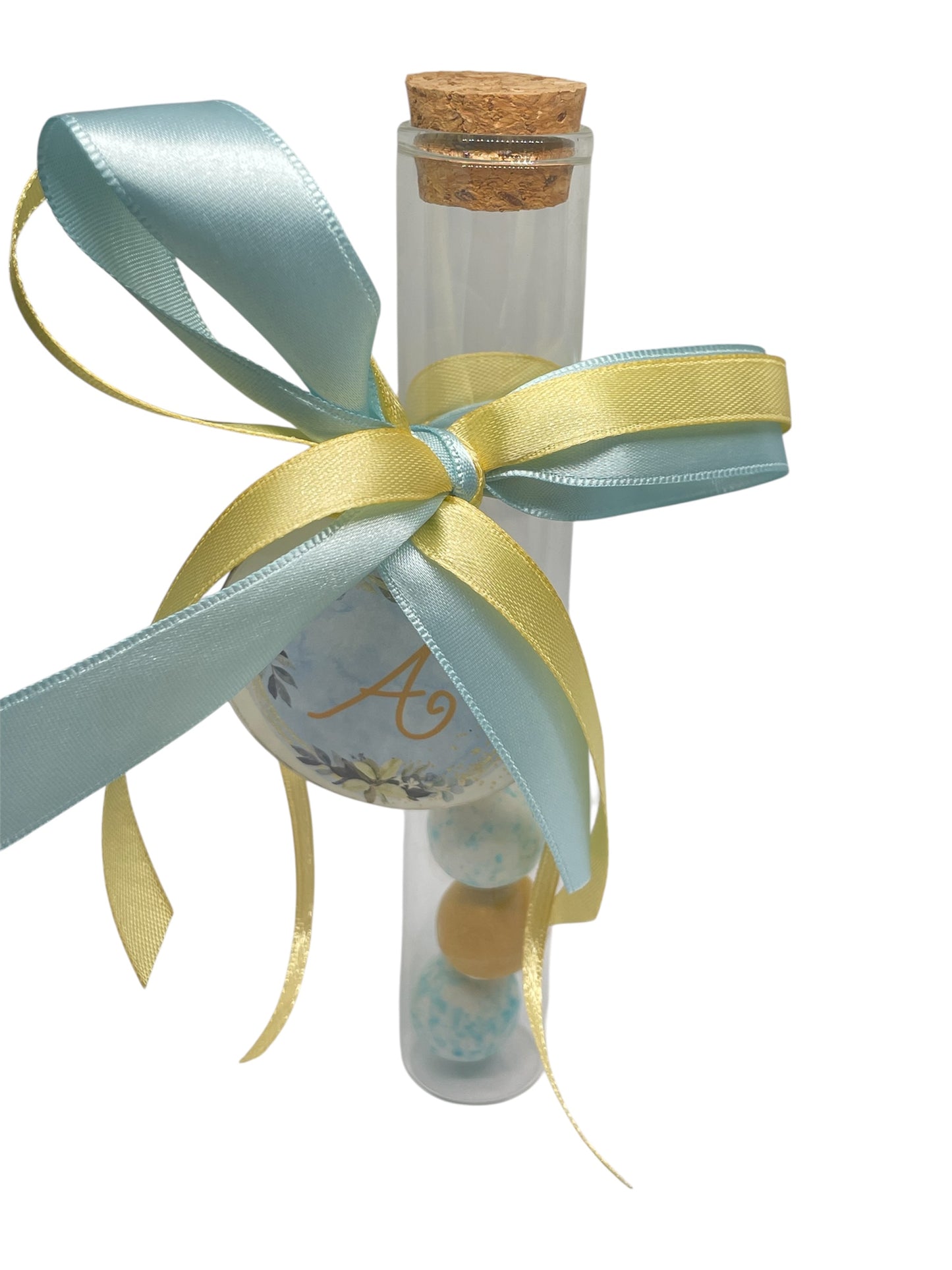 Μπομπονιέρα μονόγραμμα σε σωλήνα